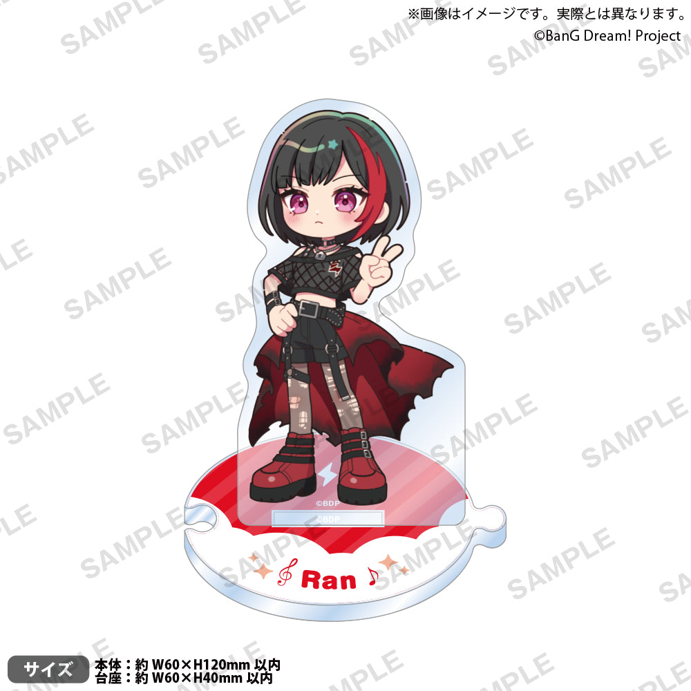 BanG Dream! つながるアクリルスタンド 美竹蘭 ぴ~すっ！ver