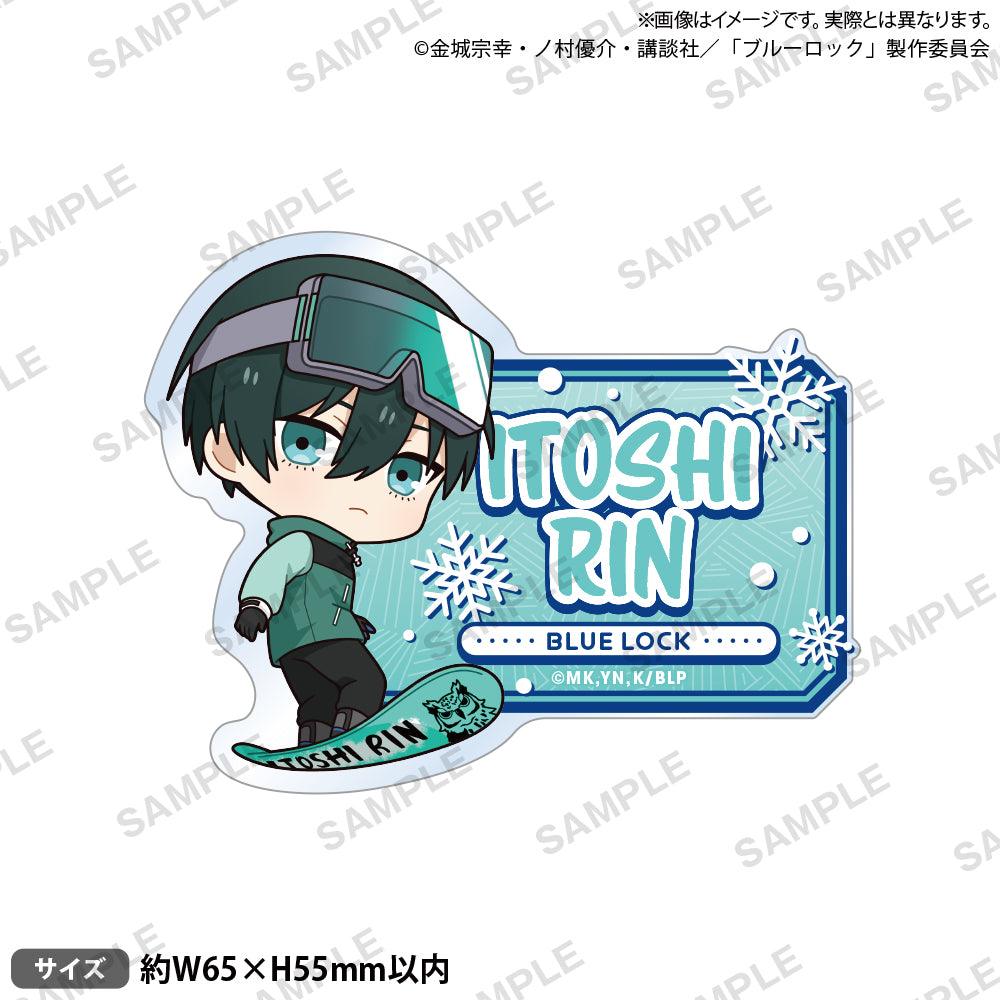 ブルーロック お名前アクリルバッジ スノーボードver. 糸師 凛