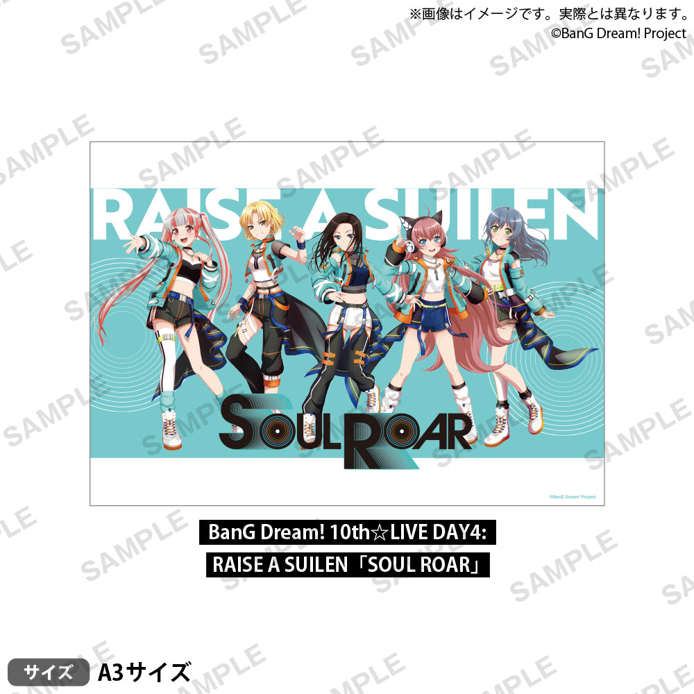 BanG Dream! 10th☆LIVE DAY4:RAISE A SUILEN「SOUL ROAR」 A3マット
