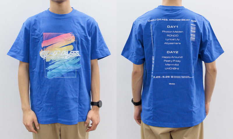 【(3)-(2)】D4DJ D4 FES. XROSS∞BEAT　Tシャツ Blue ver. (XL)