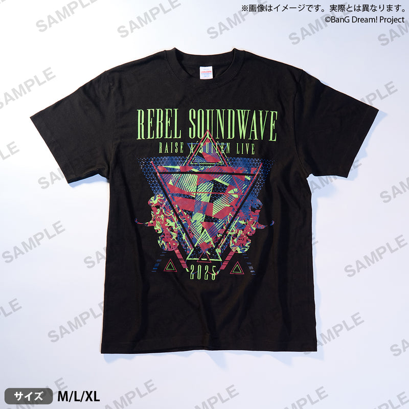 【(1)-(2)】RAISE A SUILEN LIVE 2025「REBEL SOUNDWAVE」　Tシャツ Lサイズ