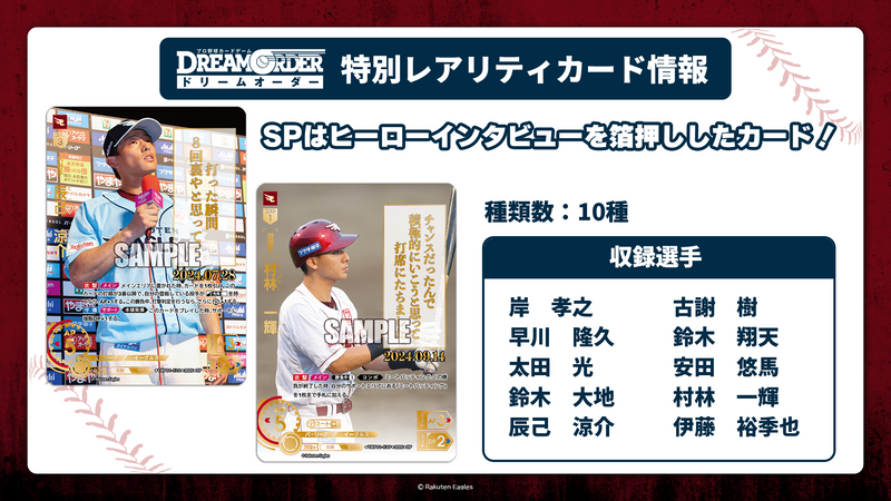 プロ野球カードゲーム DREAM ORDER 球団ブースター 東北楽天ゴールデンイーグルス「蒼天鷲翼」【BOX】