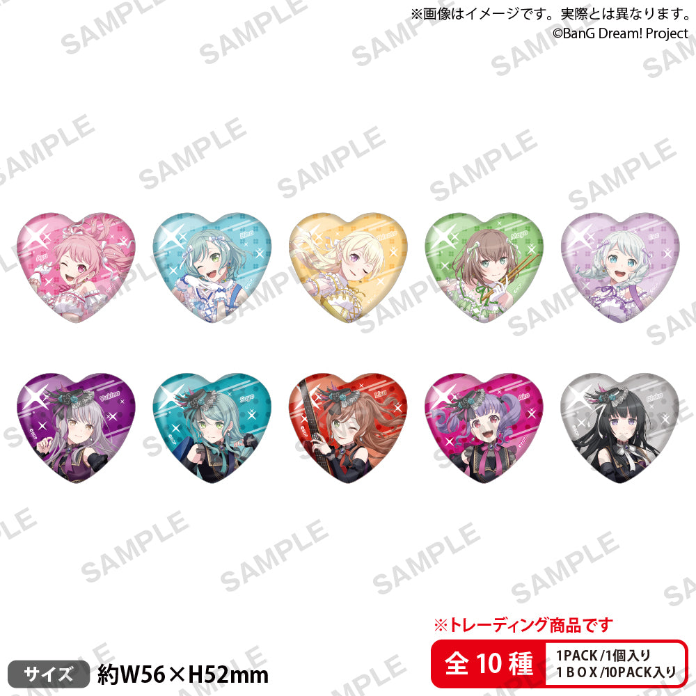 BanG Dream! トレーディングハート缶バッジ ~10th Anniversary style