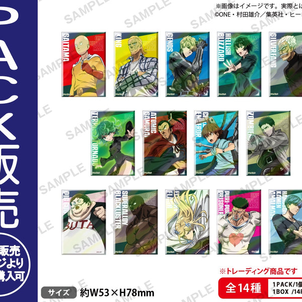 アニメ「ワンパンマン」 トレーディングしかくいホログラム缶バッジ