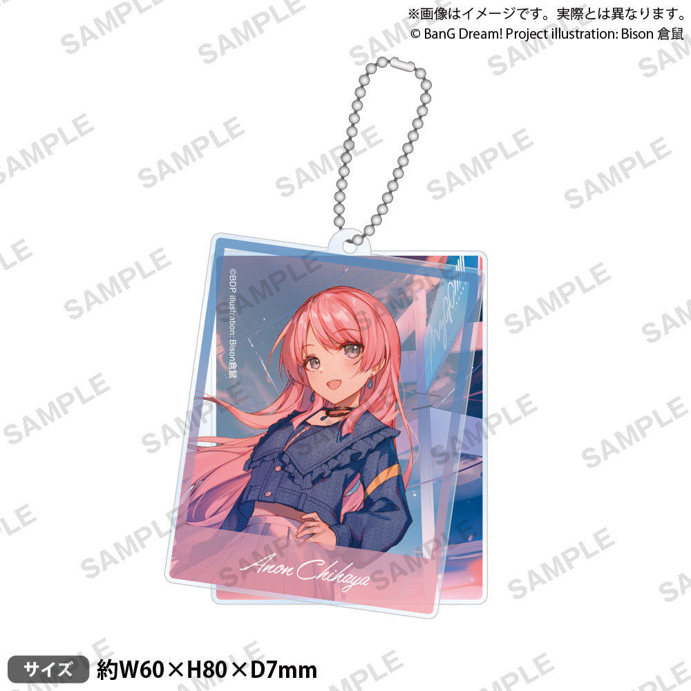 MyGO!!!!! フライトタグ&ツーピースアクキー 千早愛音 長崎そよ BanG Dream! It's MyGO!!!!! スライドアクリルキーホルダー 千早愛音