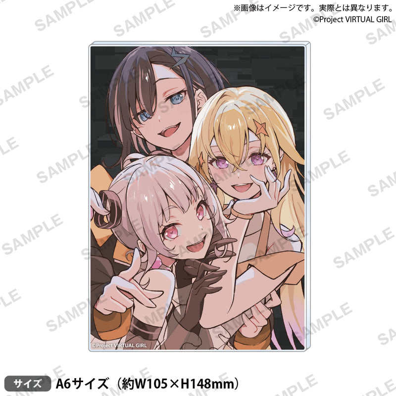 信澤収展アクリルパネル VIRTUAL GIRL @ WORLD'S END　「アイ リンカ マキ バーチャルガール」
