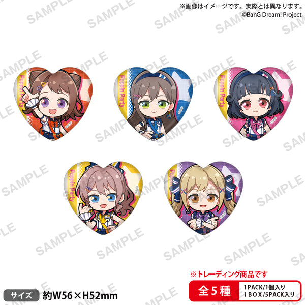 希少 即購入　Poppin'Party アーティスト缶バッジ vol.2 コンプ PalVerse BanG Dream! Poppin'Party トレーディングハート型缶バッジ