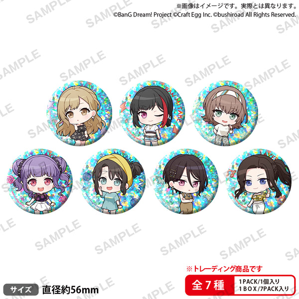 BanG Dream! ガールズバンドパーティ！ トレーディングホログラム缶バッジ ミニキャラ2023 Summer ver.【PACK】