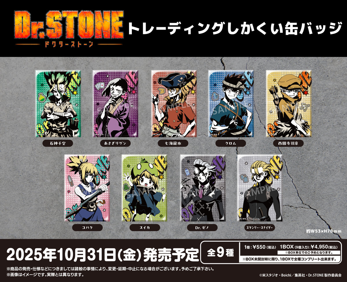 TVアニメ「Dr.STONE」 トレーディングしかくい缶バッジ【PACK