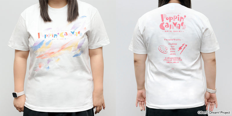 【(1)-(3)】Poppin'Party LIVE 2024 「Poppin'Canvas ～芸術の秋、音楽の秋！～」　Tシャツ XLサイズ