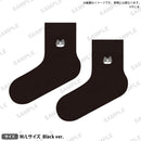 ねこに転生したおじさん　プンちゃんソックス ～いつかプンちゃんの毛で作りたいなぁ～ Black ver. Lサイズ