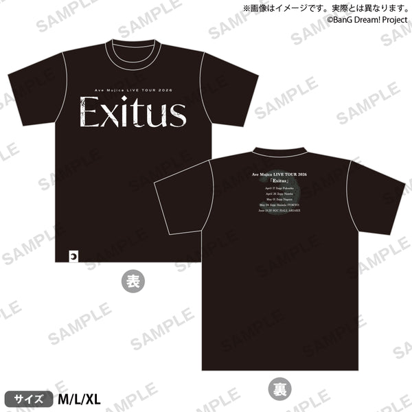 Ave Mujica LIVE 「Exitus」台北公演 Tシャツ Mサイズ Ave Mujica LIVE TOUR 2026「Exitus」 Tシャツ Mサイズ｜ブシロード