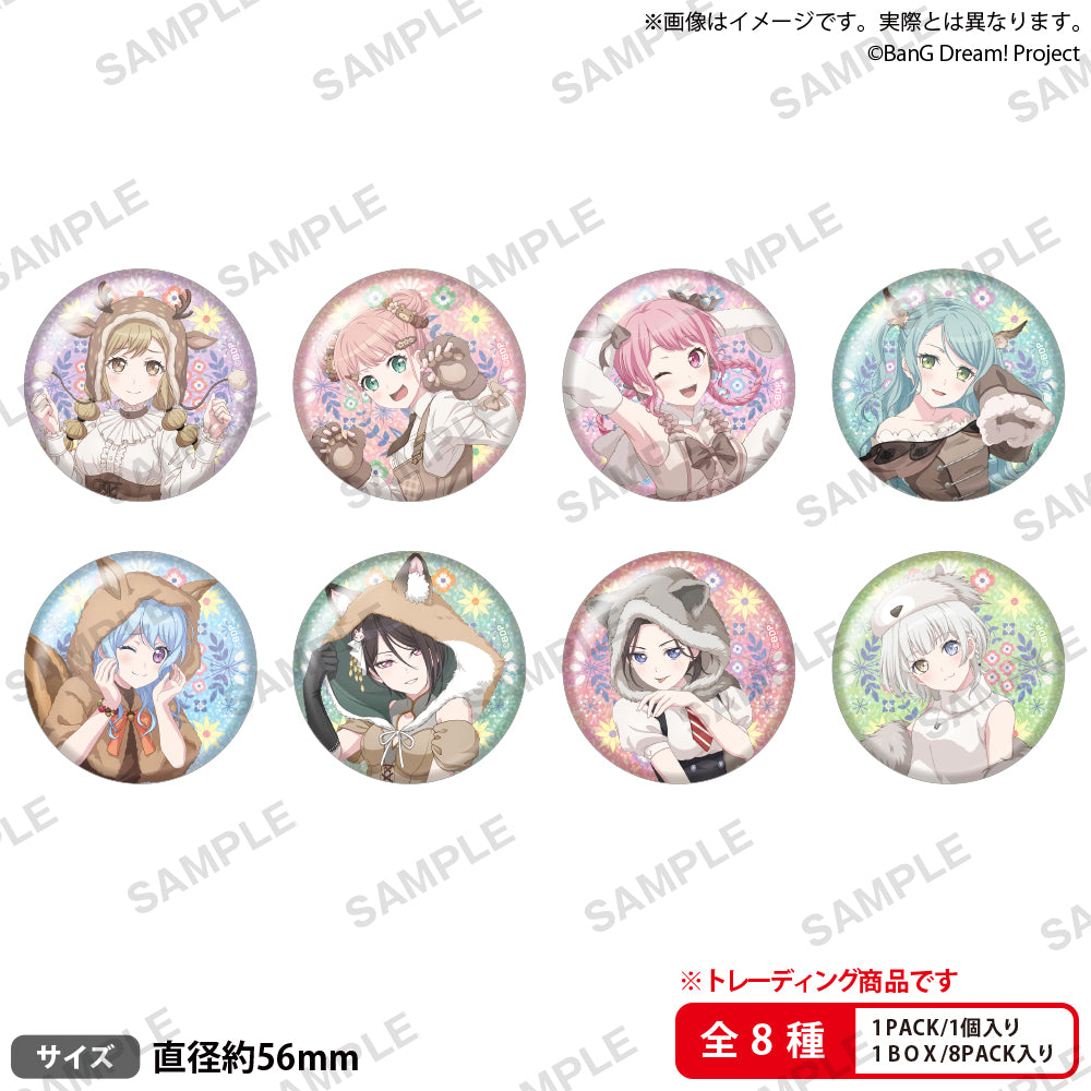 バンドリ　ガルパ　Animal×Mofu-mofu　丸山彩　缶バッジ BanG Dream! ガールズバンドパーティ！ トレーディングホログラム缶