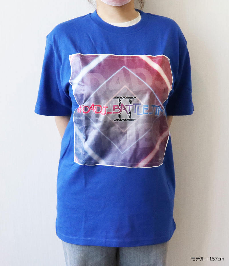 #D4DJ_BATTLE_TIMEⅡ グラフィックTシャツ (青) XLサイズ