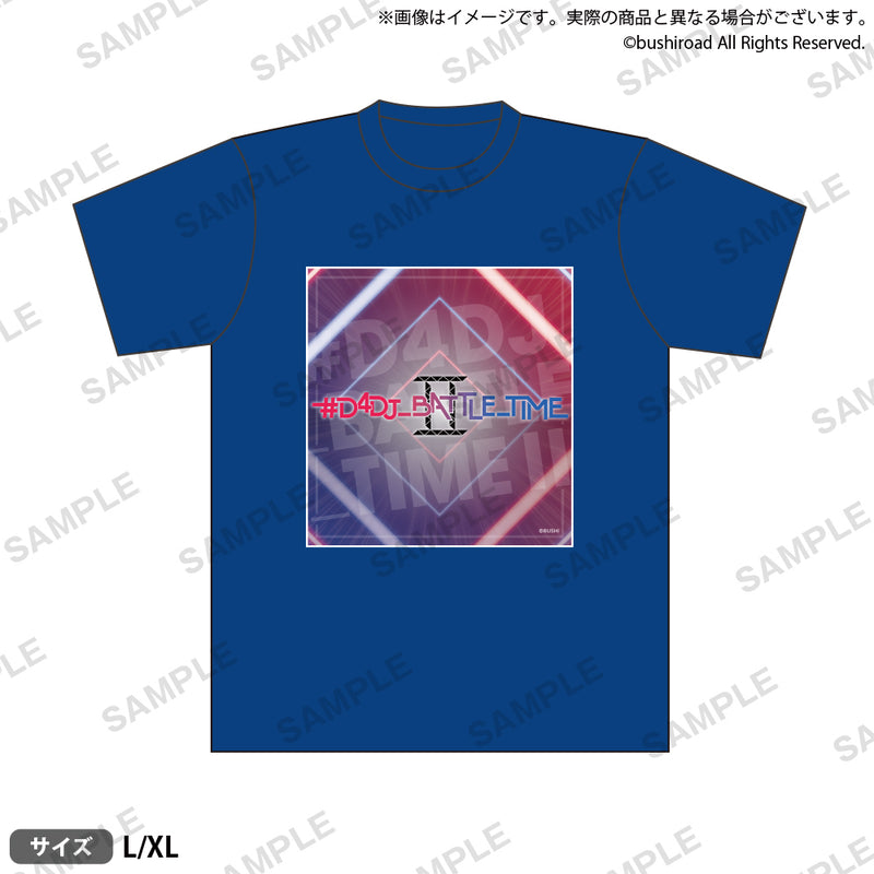 #D4DJ_BATTLE_TIMEⅡ グラフィックTシャツ (青) Lサイズ